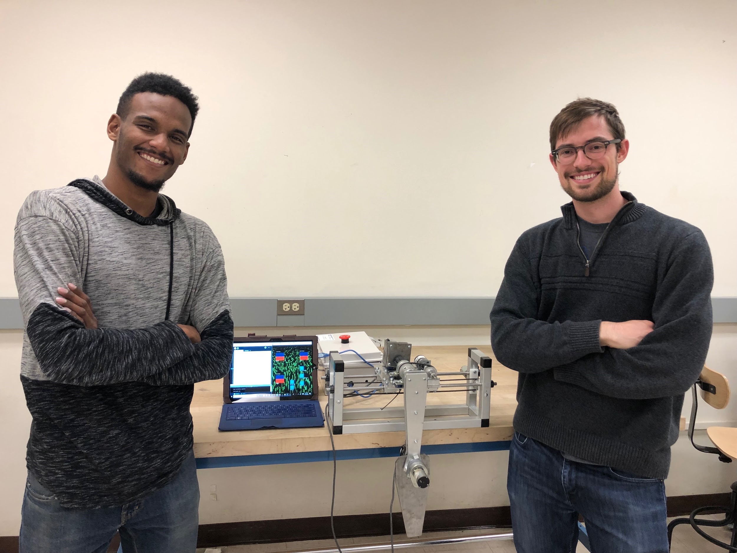 This image displays the two students that worked on this project over the Fall 2018 Quarter, Dorian Crutcher and Jonathan Blaze Cubanski