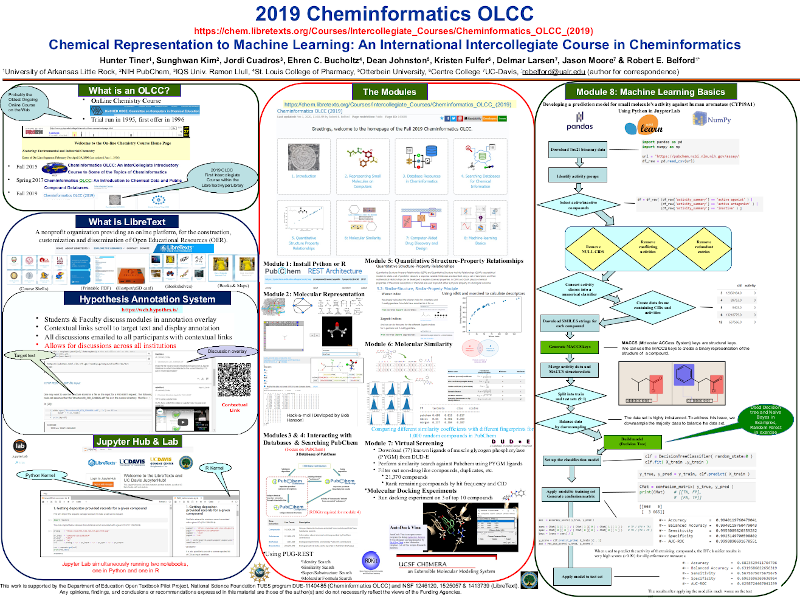 Conference poster about the cheminformatics project.